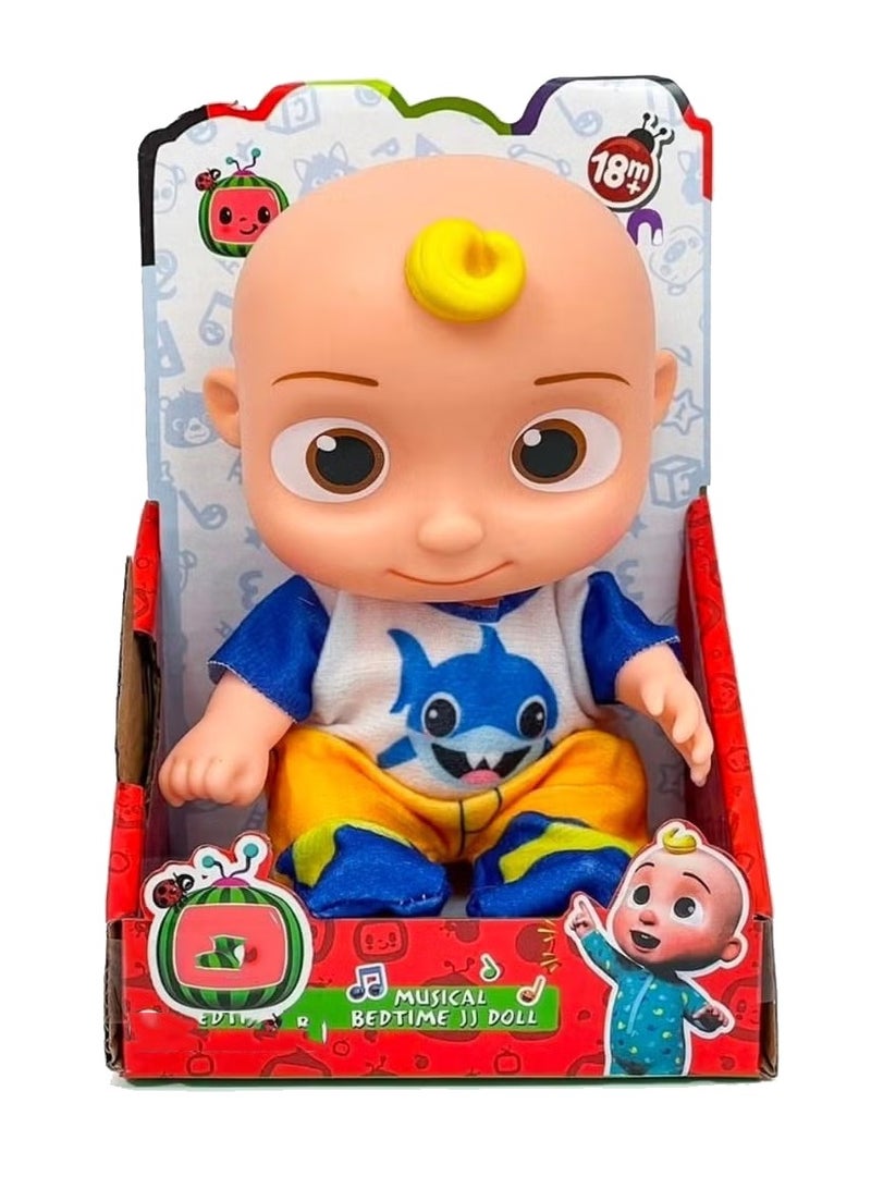 Musical Bedtime JJ Doll Coco-melon Baby Toy – Soft Plush Body Toy for Toddlers 18M+ | Plays Nursery Rhymes & Sounds | JJ Figure with Designer Shirt & Yellow Pants | Sleep Companion & Birthday Gift for Boys & Girls - Image 1